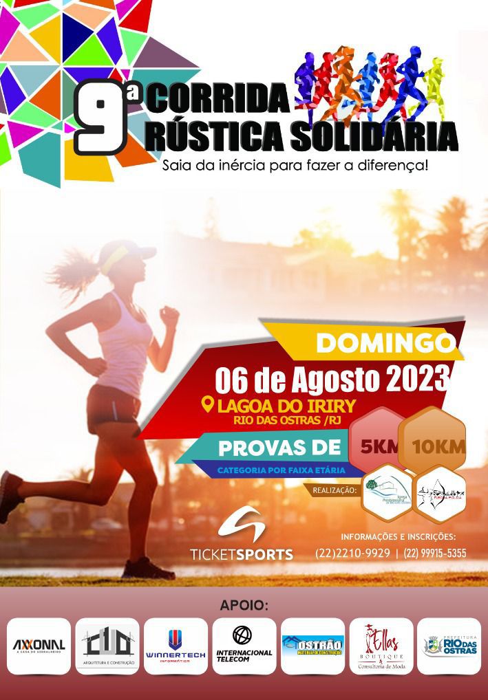 Inscrições abertas para a Corrida Rústica Solidária 