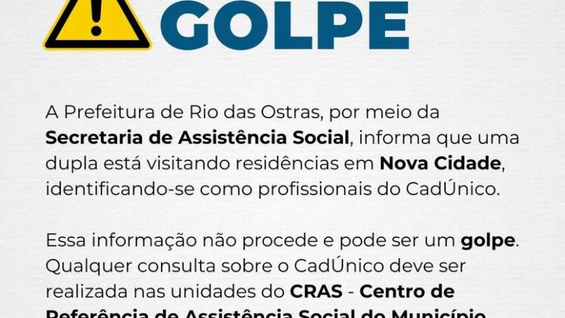 NOTA – TENTATIVA DE GOLPE (profissionais do CadÚnico)