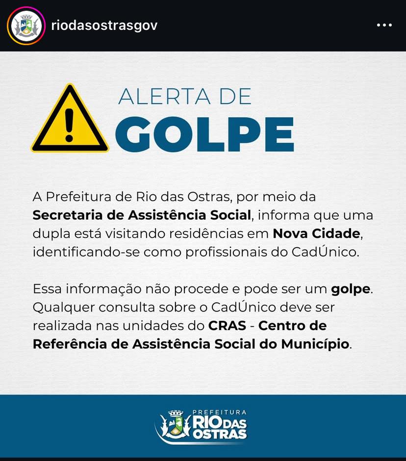 NOTA – TENTATIVA DE GOLPE (profissionais do CadÚnico)