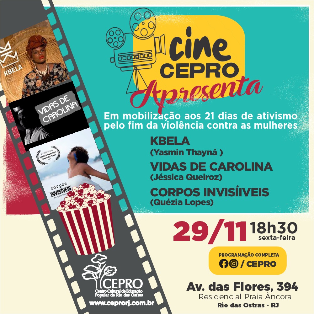 Cine CEPRO debate feminismo negro e violência contra a mulher