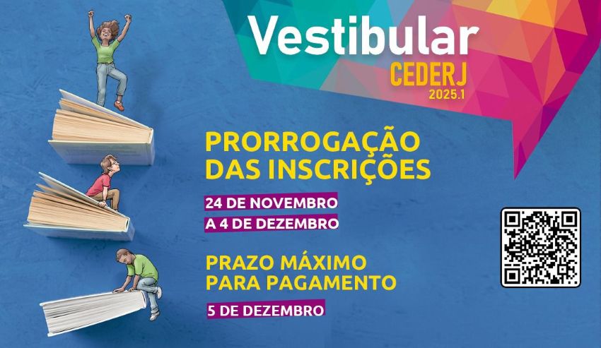 Prorrogadas inscrições para o Vestibular Cederj 2025