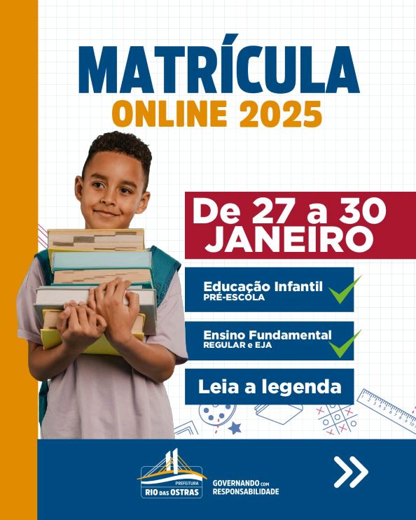 Novas matrículas na Educação de Rio das Ostras começam dia 27