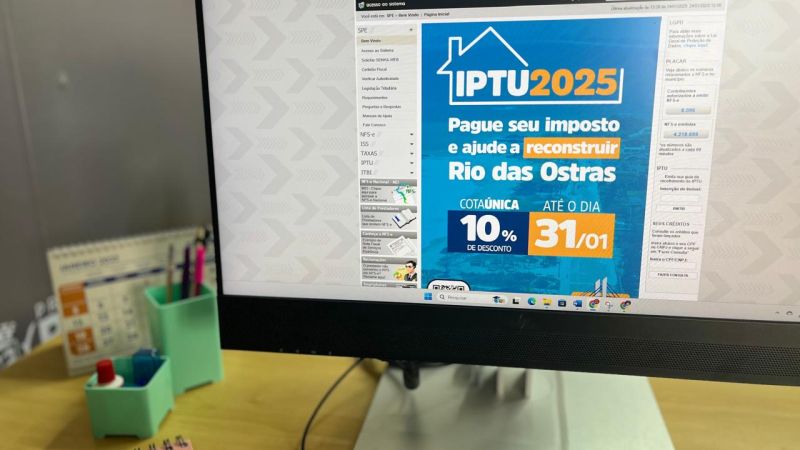 Contribuintes podem pagar IPTU à vista com 10% de desconto até dia 31