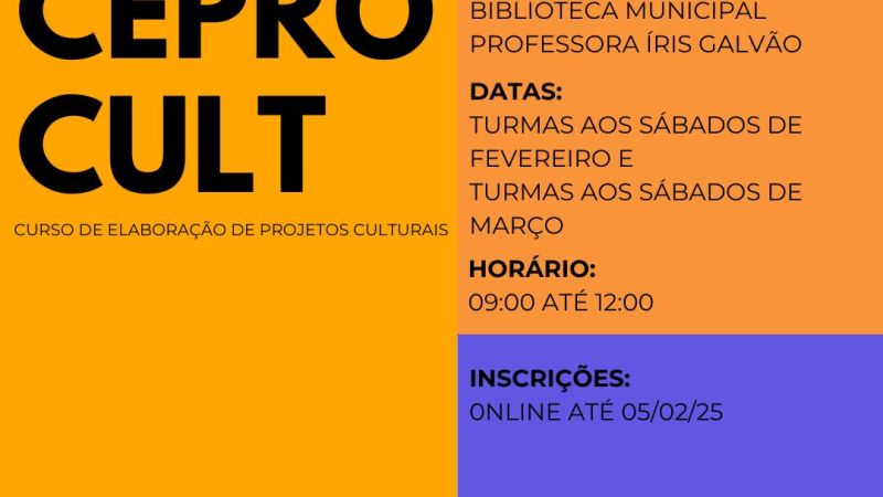 Inscrições para CeproCult estão abertas em Rio das Ostras