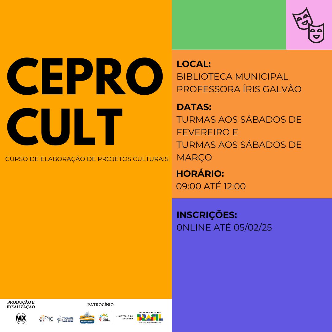 Inscrições para CeproCult estão abertas em Rio das Ostras